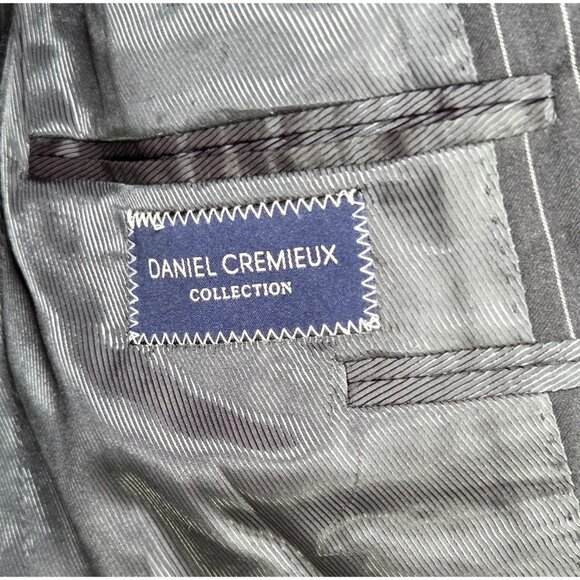 Daniel Cremieux Collection Dillards Vintage Black Pinstripe 3 Button Blazer 41R - Picture 8 of 11